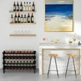 thumbnail image 6 of Wine Rack Freestanding Floor - 36 Bottle Wooden Stackable Wine Storage Holder for Cabinet, Bar, Pantry and Cellar 33.5 inch Wide(Black), 6 of 8