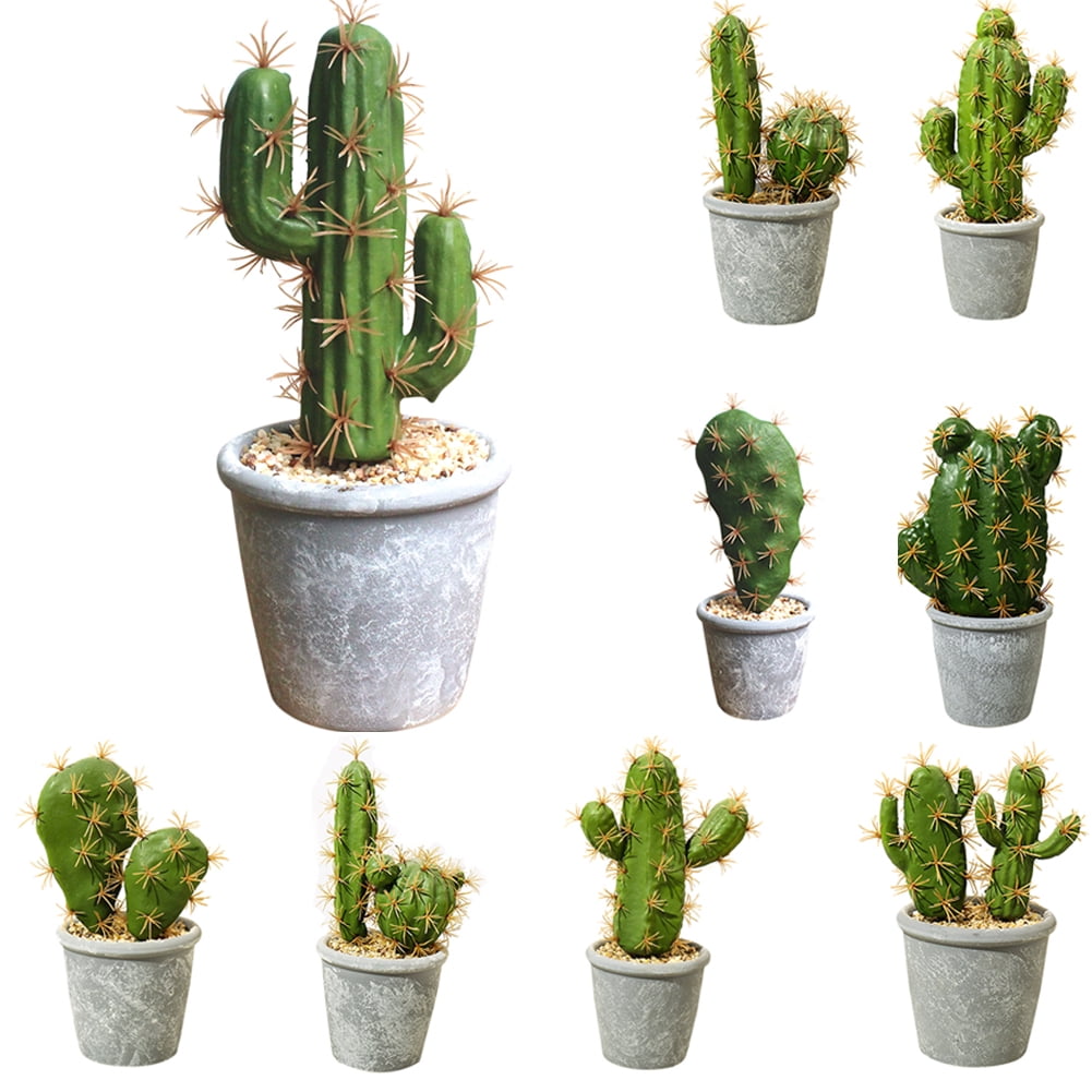 Office DIY Home Plastic Succulents Artificial Cactus Fake Plant Floral Decor 