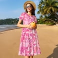 thumbnail image 4 of Disketp Love para Vestido de Manga Corta para Mujeres, Vestidos de Verano para Mujeres, Casual y Holgado para la Playa, 4 of 6