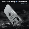 thumbnail image 2 of AUshell for iPhone Xs Max Case, Slide Camera Window Compatible wth MagSafe Rotating Kickstand Ring Silicone Military-grade Drop Resistant for iPhone Xs Max Magnetic Shockproof Shell, Gray, 2 of 6