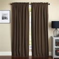 thumbnail image 1 of Blazing Needles Twill Drapery Panel (Set of 2), 108" by 52", Chocolate, 1 of 2