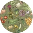 thumbnail image 5 of Dreamtimes Round Digital Clock Vintage Vegetables Print Creative Decorative Quiet Not Ticking Clock,Bedroom Living Room Bathroom Kitchen Office Wall Ornament, 10In, 5 of 7