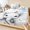 Pearl White, Dove Gray, Sky Blue, Mist, variant on Queen Size Fitted Sheet Set - Cute Elephant 3 Piece Bedding Sets 16" Deep Pocket Fitted Sheet with 2 Pillowcases, Funny Bubbles Animals Wooden Grain Brushed Microfiber Hotel Luxury Bed Sheets