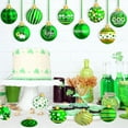 thumbnail image 4 of BemeyourBBs 16/32 PCS St Patrick Day Ball Ornament for Tree Decoration 3 Inch Green Shamrock Hanging Ball Ornament Good Luck Clover Ball St.Patrick's Day Irish Festival Party Decor, 4 of 8