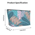 thumbnail image 5 of ZNDUO Travel Makeup Bag for Women Green Plant Leaf Texture Toiletry Bag, Multifunctional Storage Bag Cosmetic Bag Make Up Organizer, 5 of 7