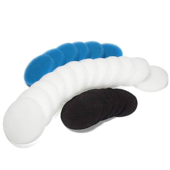 LTWHOME Value Pack of Carbon Filter, Coarse Filter and Fine Filter Pads Set Suitable for Eheim Classic 2215/350 2616151 (Pack of 24)