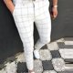 thumbnail image 1 of ICHUANYI Clearance Men Dress Pants,Casual Plaid Flat-Front Skinny Business Pencil Long Pants Pocket(White, S) Ichuanyi Ichuanyi, 1 of 3