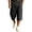 BUV47-Black, variant on Lumtrix Mens Cargo Shorts Cropped Below Knee Shorts 3/4 Loose Fit Lightweight Drawstring Baggy Capri Pants Sweatpants Pockets Wine S