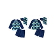 thumbnail image 2 of BemeyourBBs Toddler Baby Girls Boys Swimsuits Cute Infant Bathing Suit Turtle Tree Dinosaur Swimwear Rash Guard Long Sleeve Tops with Swim Trucks Shorts and Hat Set Summer Beachwear, 2 of 9