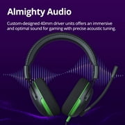 Gaming Headset for PC, PS5, Xbox Series X/S, Xbox One, Switch, MAC, Xbox Headset with Noise Canceling Microphone, Wired Over-Ear Gaming Headphones with RGB Light,Bass Surround-Tronsmart Sounfii G10