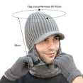 thumbnail image 5 of ZOELNIC Winter Hats Scarf Glove Set Warm Knit Hats Cap Neck Warmer Winter Hat & Scarf Glove for Men Women, Black, 5 of 8