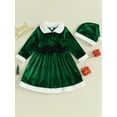 thumbnail image 2 of GXFC Little Girls Christmas Dress Clothes 6M 1T 2T 3T 4T 5T Kids Girls Tulle Princess Dress with Santa Hat Outfit 2-piece Christmas Holiday-themed Clothing Gifts for Children Girls, 2 of 9