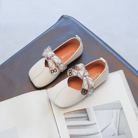 

Big Girls Elegant Square Toe Deluxe Flats Dress Shoes W375 Sizes 9C-4.5Y