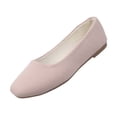 thumbnail image 2 of Miluxas Women's Ballet Flats, Square Toe Slip-On Shoes with Soft Breathable Fabric, Lightweight Casual Flats for office,Walking Pink 7.5(40), 2 of 7