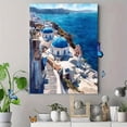 thumbnail image 4 of Greek Santorini Blue Dome Church Canvas Print Wall Art for Living Room Bedroom Dining Room Hotel Office Cafe Decor, 4 of 8