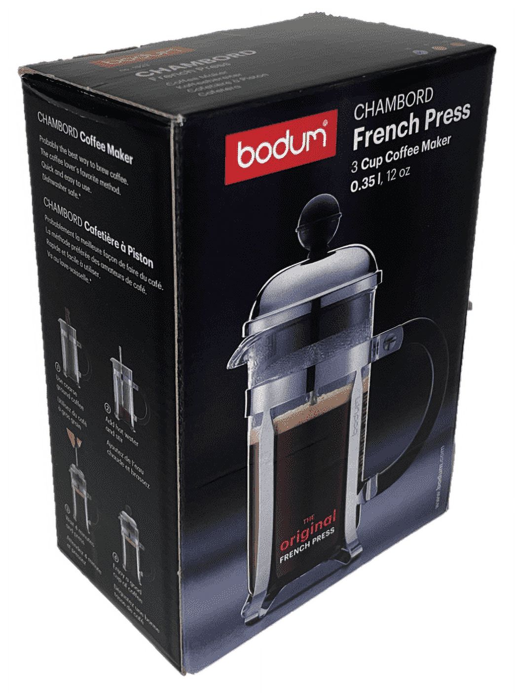 BODUM Chambord French Press Coffee Maker, 12 Ounce, Stainless Steel - image 7 of 7