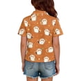 thumbnail image 6 of Grblisyd Girls Shirts Cute Animal Print School Uniform Short Sleeve Button Closure Polo Shirt, 6 of 6