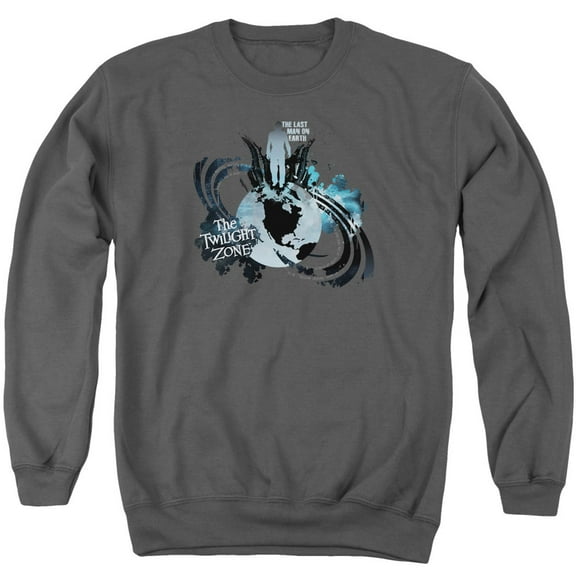 Twilight Zone Last Man On Earth Adult Crewneck Sweatshirt Charcoal