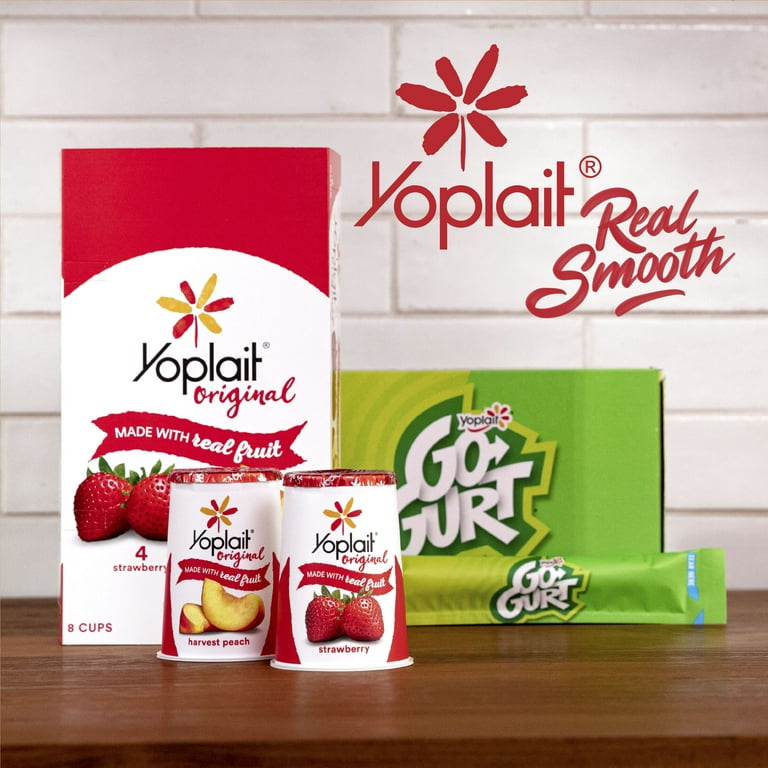 Yoplait Bluey Raspberry and Strawberry Banana Yogurt 4 oz. Cups, Kids  Yogurt Pack of 8 8 ct