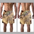 thumbnail image 3 of luoweisi Men's Beach Shorts Quick Dry Swim Trunks with Mesh Lining Map L, 3 of 5