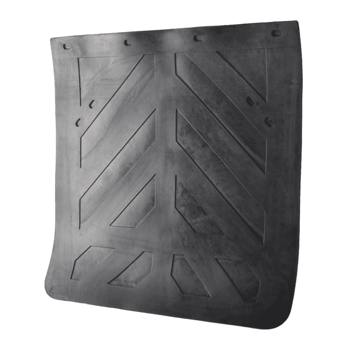 Black Semi Truck and Trailer Mud Flaps - 24" x 24" Heavy Duty Rubber Set of 2