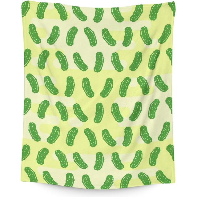 LHSHID Pickle Blanket Gifts Funny Throw Blanket for Adults Kids Lightweight Plush Soft Cozy Warm Flannel Blankets for Bed Couch