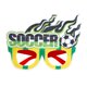 thumbnail image 1 of Gafas para aficionados al fútbol, gafas de competición de fútbol, accesorios para fotomatón, gafas de fiesta para cumpleaños con temática de fútbol, fiestas deportivas, 1 of 8