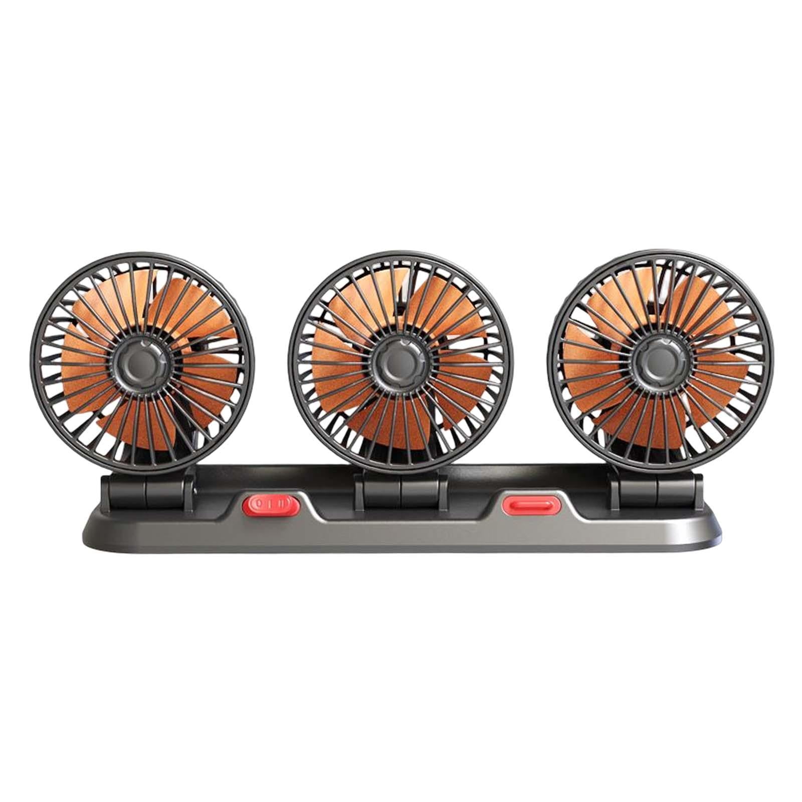 Car Fan 3 Head Automobile Vehicle Fan Auto Car Fans, Air Circulation Fan, for Truck 24V