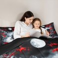 thumbnail image 6 of jejeloiu Japanese Style Twin Bedding Sets 7-Piece,Cherry Blossom Bedding Comforter Set,Vintage Mountain Scene Sheet Sets For Men Women,Microfiber Bedroom Decor Reversible, 6 of 8