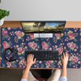 thumbnail image 4 of Long Mouse Pads for Desk,Pioneer Flower Floral Print Pattern Desk Mats on Top Of Desks, Desk Mouse Pad Extra Large with 3mm Non-Slip Base and Stitched Edge for Gaming,Office,Work,Home 47.3"x23.6", 4 of 6