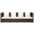 thumbnail image 5 of vidaXL Garden Bed with Cushion & Pillows Poly Rattan Brown, 5 of 5