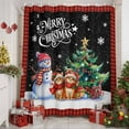 thumbnail image 3 of Christmas Cat Snowman Shower Curtain, Red Buffalo Plaid Winter Snowflake Waterproof Fabric Shower Curtains with 12 Hooks, Bathroom Curtain Set for Bathroom Accessories Decor, 72 x 96 Inches, 3 of 9