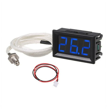 Industrial High Temperature K-Type M6 Thermocouple Thermometer DC12V -30-800℃ Digital Temperature Meter Tester Blue