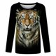 thumbnail image 4 of Puntoco Blusa informal de manga larga con cuello redondo y estampado de animales novedosos para mujer Puntoco Puntoco-1358, 4 of 5