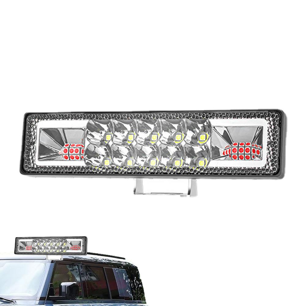 Strobe Light Bar 6inch LED Warning Flashing Light Bar 48W Flood