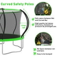 thumbnail image 3 of Jump Into Fun Trampoline, 14FT 10FT 12FT 16FT 1400LBS Trampoline for Adults and Kids, Trampoline with Enclosure, Basketball Hoop and Basketball, Outdoor Heavy Duty Pumpkin Trampoline, 3 of 8