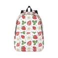thumbnail image 2 of Rocae Strawberry for Durable Canvas Backpack Leisure Large Bag Travel Rucksack Multi-function Backpack, 2 of 8
