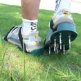 thumbnail image 5 of Lawn Aerator Shoes Free-Installation Grass Aeration Shoes with Stainless Steel Shovel, Heavy Duty Lawn Aerator Spike Shoes Lawn Aeration Tool with Hook （green,29.5*12.8cm), 5 of 5