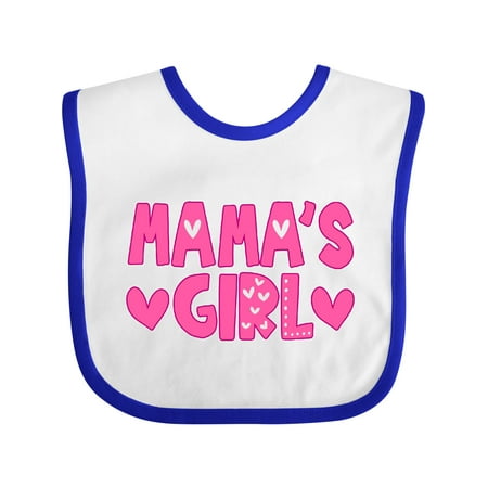 

Inktastic Mama s Girl Pink with Hearts Gift Baby Girl Bib