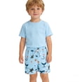 thumbnail image 2 of Ticikt Boys Swim Trunks with Ocean Animal and Plaid Print Beach Swimwear for Toddler and Kids, 2 of 5