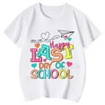 thumbnail image 3 of WOYY Big Girls Last Day of School Tshirt Letter Print Short Sleeve Loose Soft T Shirt, 3 of 3