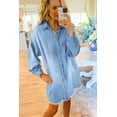 thumbnail image 6 of Women's Beau Blue Risen Medium Washed Denim Shift Dress - [ZhiHiMeRi] | (US 12-14)L, 6 of 6