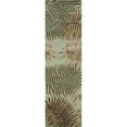 thumbnail image 1 of HomeRoots 352475 2 ft. 3 in. x 8 ft. Runner Wool Aqua Area Rug, 1 of 1