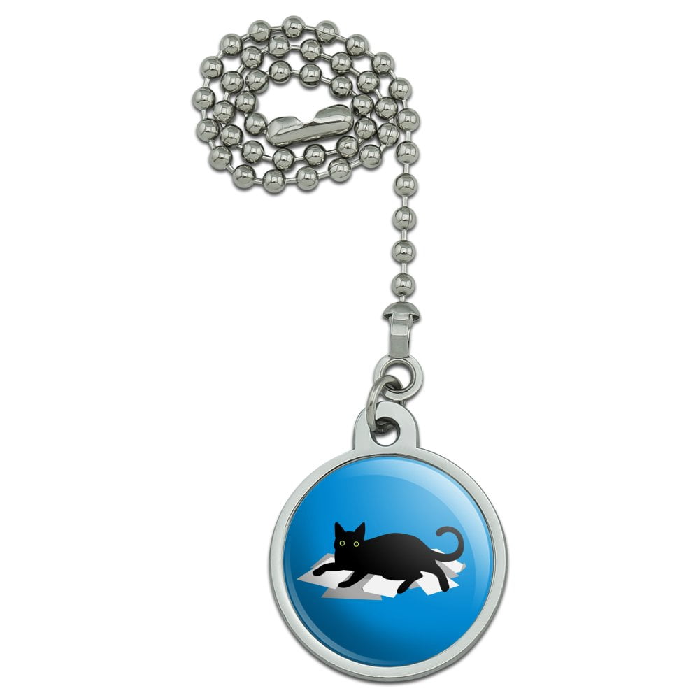 Graphics More Black Cat Lying On Papers Ceiling Fan And