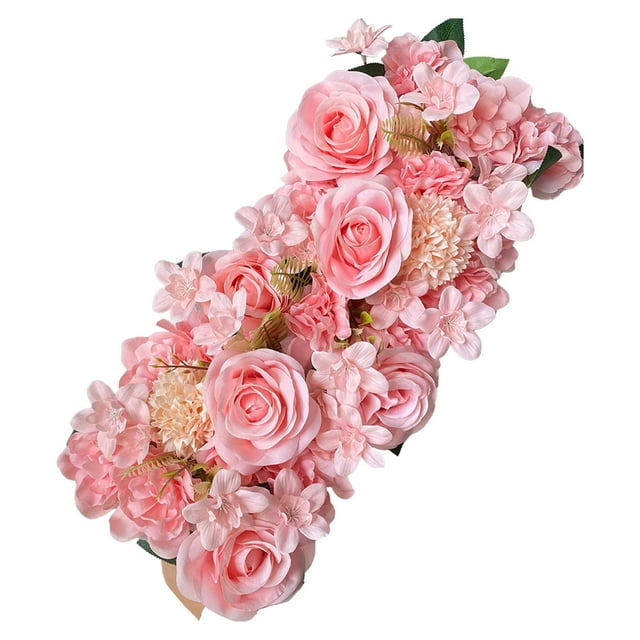 Silk Flower Arrangementswedding Venue Flower Arrangement Simulation Silk Flower Finished Product Flower Decoration Flower Arrangement T-Table Road Guide Wedding Floral