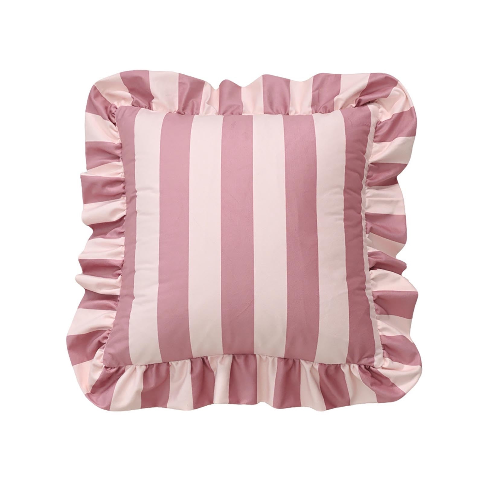 Outdoor Throw Pillows, Velvet Decorative Pillows, Ruffled Decorative Pillows (with filling), Perfect for Sofas, Bedrooms, and Living Rooms—Soft Home Textile Accessories