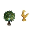 thumbnail image 1 of Figura de escritorio,Estante de estatua de pavo real para escritorio,decoración del hogar,Figura decorativa creativa para la oficina y el hogar.,Escultura de pollo,Escultura de, 1 of 8