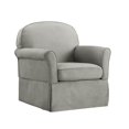 thumbnail image 3 of Baby Relax Swivel Glider Chaise et Set ottoman, gris clair Microfibre, 3 of 6