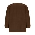 thumbnail image 5 of Womens Linen Cotton Shirts 3/4 Puff Sleeve Crewneck Button Down Blouse Loose Fit Casual Summer Gauze Shirt for Senior 2026, 5 of 6