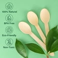 thumbnail image 6 of LotFancy 250 Pcs Disposable Wooden Spoons, 6.25 in Compostable Wood Cutlery Spoon, 6 of 8